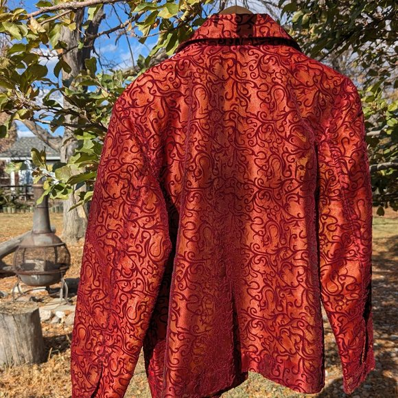 Gorgeous Textured Cranberry Red Jacket - Picture 13 of 14